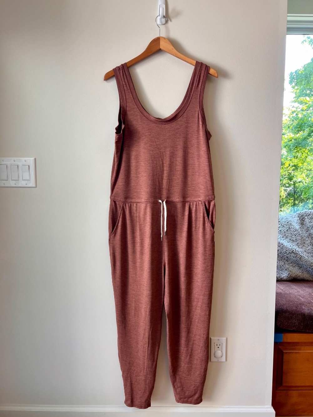Vuori Luxe Harem jumpsuit in Rust Heather L (runs large) - Picture 2 of 4